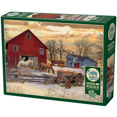 Cobble Hill - Winter on the Farm - 1000 pièces - Puzzle Cobble Hill - Winter on the Farm - 1000 pièces - Puzzle