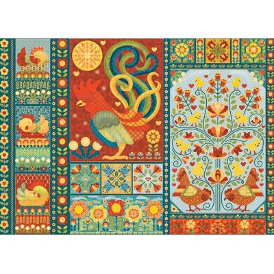 Puzzle Cobble Hill 1000 - Patchwork Scandinave - Publicité Puzzle Cobble Hill 1000 - Patchwork Scandinave - Publicité