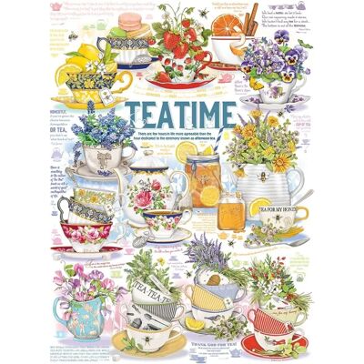 Puzzle Tea Time de Cobble Hill - 1000 Pièces - Publicité Puzzle Tea Time de Cobble Hill - 1000 Pièces - Publicité