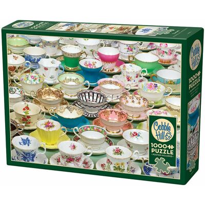 Cobble Hill Teacups Jigsaw Puzzle - 1000 Pieces Cobble Hill Teacups Jigsaw Puzzle - 1000 Pieces
