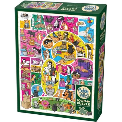 Cobble Hill Doodlecats 1000 Piece Jigsaw Puzzle - Puzzle Type Cobble Hill Doodlecats 1000 Piece Jigsaw Puzzle - Puzzle Type