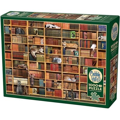 Cobble Hill The Cat Library Jigsaw Puzzle - 1000 Pieces Cobble Hill The Cat Library Jigsaw Puzzle - 1000 Pieces