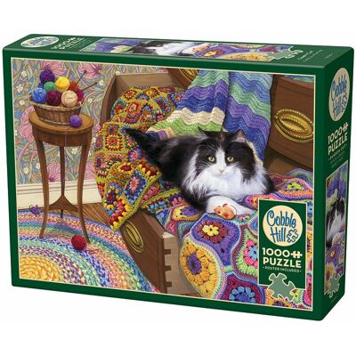Puzzle Chat Confortable Cobble Hill - 1000 Pièces - Puzzle Puzzle Chat Confortable Cobble Hill - 1000 Pièces - Puzzle