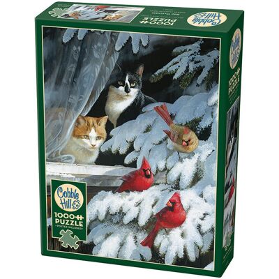 Puzzle Bird Watchers 1000 pièces - Scène hivernale - Publicité Puzzle Bird Watchers 1000 pièces - Scène hivernale - Publicité
