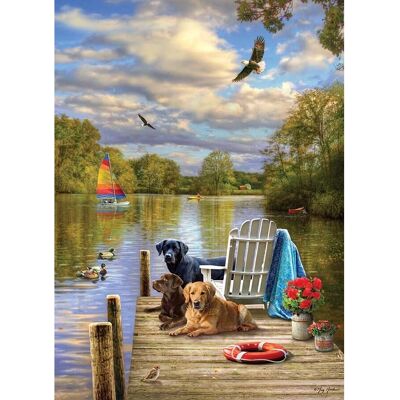 Cobble Hill Dog Day Afternoon 1000 Piece Puzzle - Jigsaw Puzzle Cobble Hill Dog Day Afternoon 1000 Piece Puzzle - Jigsaw Puzzle