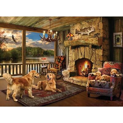 Puzzle de Cobble Hill Lakeside Cabin 1000 Pièces - Puzzle Puzzle de Cobble Hill Lakeside Cabin 1000 Pièces - Puzzle