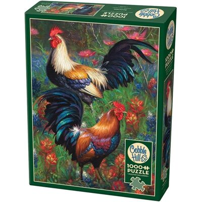 Puzzle Cobble Hill 1000 Hähne - Puzzle - Publicité Puzzle Cobble Hill 1000 Hähne - Puzzle - Publicité