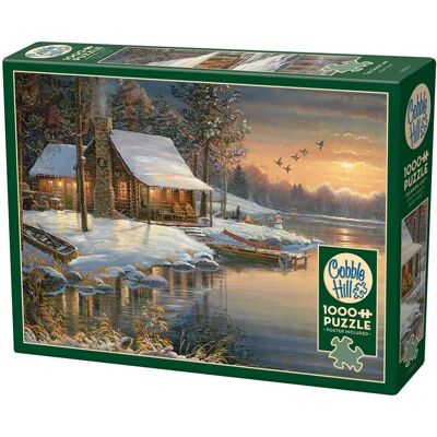 Puzzle Cobble Hill - Capanna Invernale - 1000 Pezzi Puzzle Cobble Hill - Capanna Invernale - 1000 Pezzi