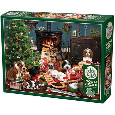 Cobble Hill Christmas Puppies Jigsaw Puzzle - Puzzle Cobble Hill Christmas Puppies Jigsaw Puzzle - Puzzle
