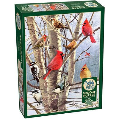 Puzzle Cobble Hill Oiseaux d'Hiver - 1000 pièces - Publicité Puzzle Cobble Hill Oiseaux d'Hiver - 1000 pièces - Publicité
