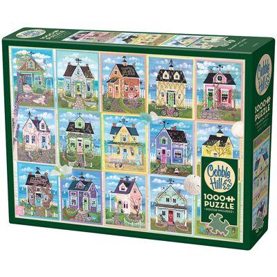 Puzzle de 1000 pièces Seaside Cottages de Cobble Hill - Publicité Puzzle de 1000 pièces Seaside Cottages de Cobble Hill - Publicité