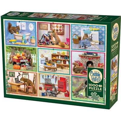 Cobble Hill Écureuils à la Maison Puzzle 1000 pièces - Puzzle - Publicité Cobble Hill Écureuils à la Maison Puzzle 1000 pièces - Puzzle - Publicité