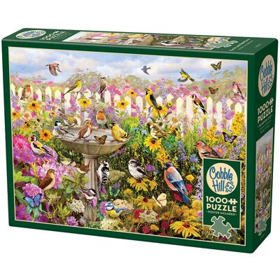 Puzzle Cobble Hill Kąpielisko dla ptaków na podwórku - 1000 elementów Puzzle Cobble Hill Kąpielisko dla ptaków na podwórku - 1000 elementów