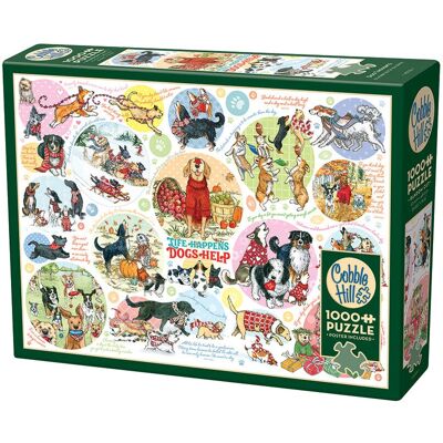 Puzzle Dog Thoughts de Cobble Hill - 1000 Pièces - Publicité Puzzle Dog Thoughts de Cobble Hill - 1000 Pièces - Publicité