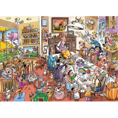 Puzzle de Thanksgiving Cobble Hill - 1000 Pièces - Publicité Puzzle de Thanksgiving Cobble Hill - 1000 Pièces - Publicité