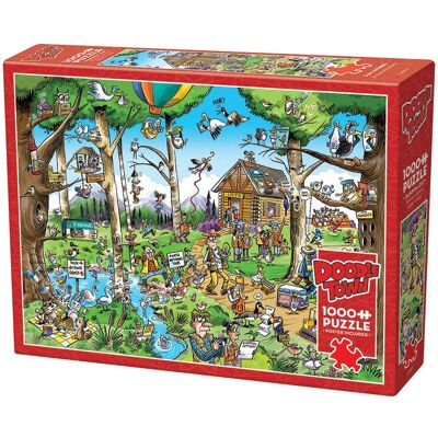Cobble Hill DoodleTown Paradis des Ornithologues - Puzzle - Publicité Cobble Hill DoodleTown Paradis des Ornithologues - Puzzle - Publicité