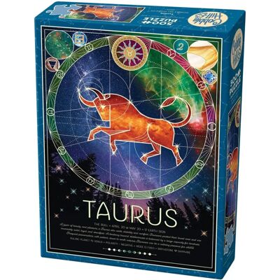 Puzzle Zodiac Taureau - Cobble Hill, 500 Pièces Puzzle Zodiac Taureau - Cobble Hill, 500 Pièces