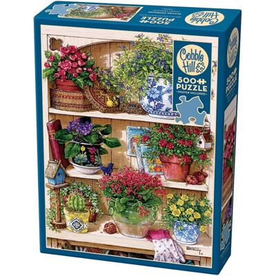 Cobble Hill Flower Cupboard Jigsaw Puzzle - 500 XL Pieces Cobble Hill Flower Cupboard Jigsaw Puzzle - 500 XL Pieces