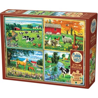 Puzzle Cobble Hill 275 pièces - Animaux à la campagne - Publicité Puzzle Cobble Hill 275 pièces - Animaux à la campagne - Publicité