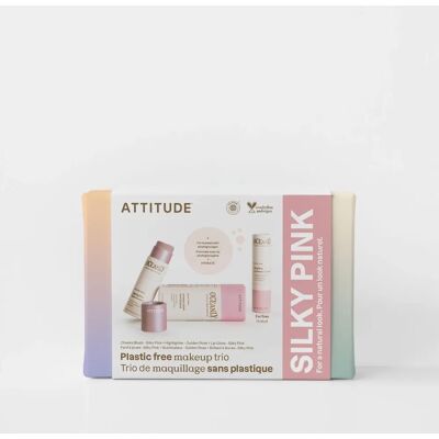 Attitude Oceanly Seidiges Pink Make-up-Set - Rouge, Highlighter, Lipgloss Attitude Oceanly Seidiges Pink Make-up-Set - Rouge, Highlighter, Lipgloss
