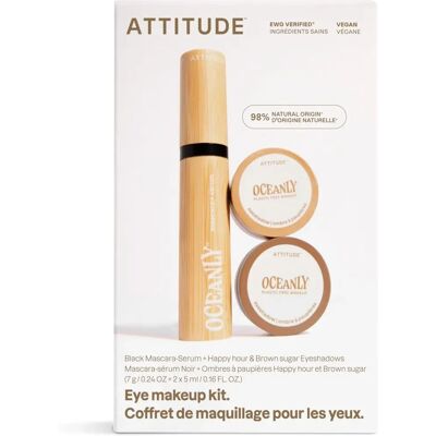 Attitude Braun Augen-Make-up-Set - Nährendes Serum-Mascara & Cremige Lidschatten Attitude Braun Augen-Make-up-Set - Nährendes Serum-Mascara & Cremige Lidschatten