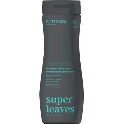 Shampoing et Gel Douche Naturels Attitude - Ginseng & Huile de Pépins de Raisin pour Hommes Shampoing et Gel Douche Naturels Attitude - Ginseng & Huile de Pépins de Raisin pour Hommes
