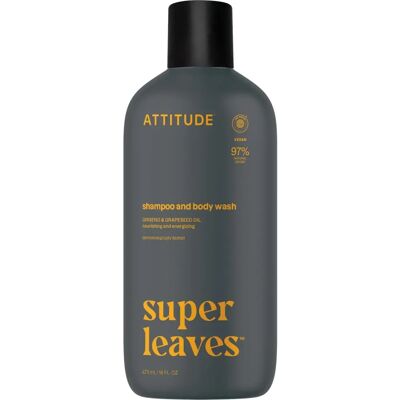 Shampoing et Gel Douche Naturels Attitude - 2 en 1 Sport Homme 15.9 oz Shampoing et Gel Douche Naturels Attitude - 2 en 1 Sport Homme 15.9 oz