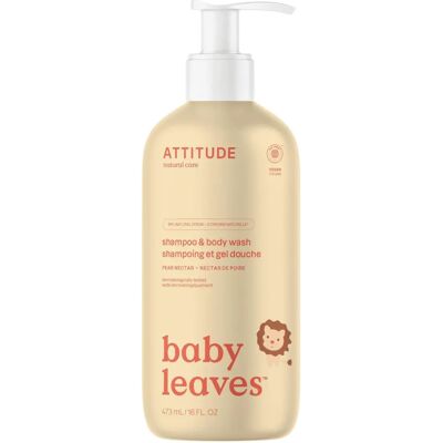 Attitude Baby Leaves Nectar de Poire Shampoing & Gel Douche - Shampooing & Gel Douche pour Bébé - Publicité Attitude Baby Leaves Nectar de Poire Shampoing & Gel Douche - Shampooing & Gel Douche pour Bébé - Publicité