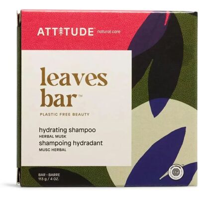 Attitude Leaves Bar Hydrating Shampoo - Herbal Musk - 4 Oz - Shampoo Attitude Leaves Bar Hydrating Shampoo - Herbal Musk - 4 Oz - Shampoo
