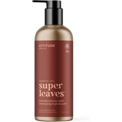 Attitude Super Leaves Bergamot & Ylang Ylang 2-in-1 Shampoo & Shower Gel - Women Attitude Super Leaves Bergamot & Ylang Ylang 2-in-1 Shampoo & Shower Gel - Women