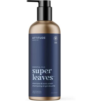 Attitude Super Leaves Men's Sage & Rosemary 2-in-1 - Shampoo & Body Wash Attitude Super Leaves Men's Sage & Rosemary 2-in-1 - Shampoo & Body Wash