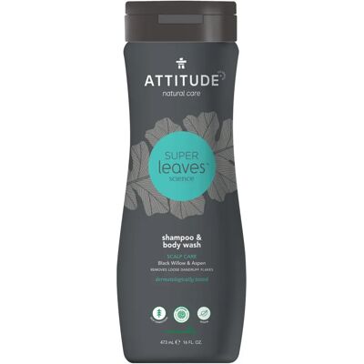 Attitude Super Leaves Shampoo & Gel doccia 2-in-1 - Cura del cuoio capelluto UOMO Attitude Super Leaves Shampoo & Gel doccia 2-in-1 - Cura del cuoio capelluto UOMO