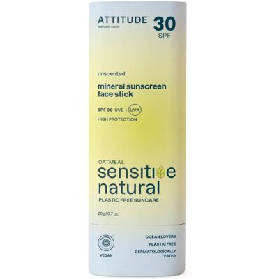 Attitude Sensitive Natural Face Stick SPF30 - Sunscreen for Sensitive Skin Attitude Sensitive Natural Face Stick SPF30 - Sunscreen for Sensitive Skin