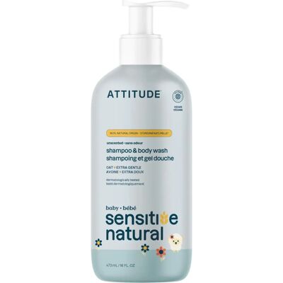 Shampoo e docciaschiuma 2-in-1 naturale di Attitude - 473 Ml Shampoo e docciaschiuma 2-in-1 naturale di Attitude - 473 Ml