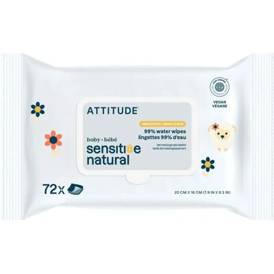 Attitude Baby-Bébé Feuchttücher - Für empfindliche Haut, 72 Stück Attitude Baby-Bébé Feuchttücher - Für empfindliche Haut, 72 Stück