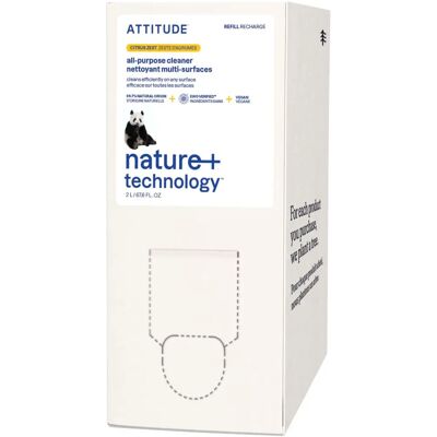 Attitude BULK TO GO Tout Usage - Zeste de Citron 2L Attitude BULK TO GO Tout Usage - Zeste de Citron 2L