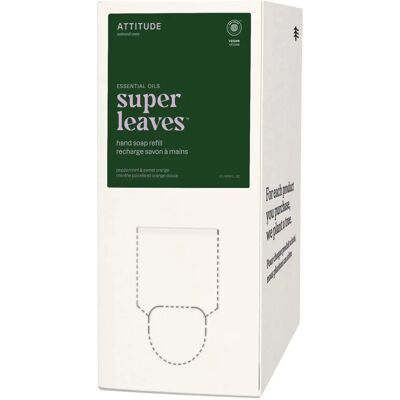 Attitude Super Leaves Savon Mains Menthe Poivrée & Orange Douce - Gel Mains - Publicité Attitude Super Leaves Savon Mains Menthe Poivrée & Orange Douce - Gel Mains - Publicité