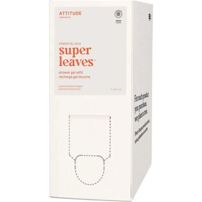 Attitude Super Leaves Refill - Shower Gel Patchouli Black Pepper - 2L Attitude Super Leaves Refill - Shower Gel Patchouli Black Pepper - 2L