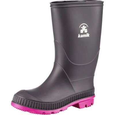 Kamik Stomp Stivali di Pioggia per Bambini Grigio Magenta - Stivali per Pioggia Infantili Kamik Stomp Stivali di Pioggia per Bambini Grigio Magenta - Stivali per Pioggia Infantili