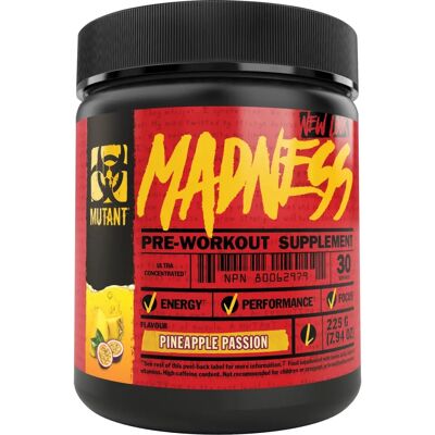 Mutant Madness Pasja Ananasa - 225g - Suplement przedtreningowy Mutant Madness Pasja Ananasa - 225g - Suplement przedtreningowy