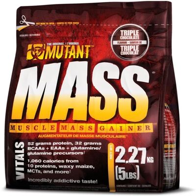 Mutant Mass Triple Chocolate - 2270g - Przyspieszacz masy Mutant Mass Triple Chocolate - 2270g - Przyspieszacz masy