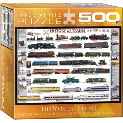 Eurographics Historie vlaků 500 dílů Puzzle Eurographics Historie vlaků 500 dílů Puzzle