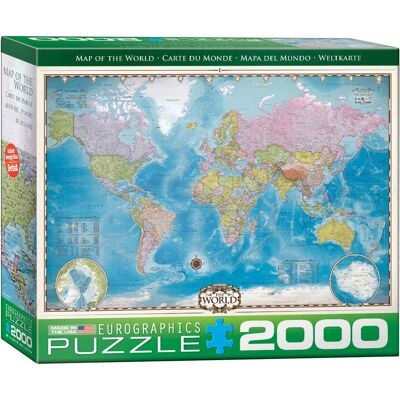 Eurographics Världskarta 2000 delar Pussel - Kartor Eurographics Världskarta 2000 delar Pussel - Kartor