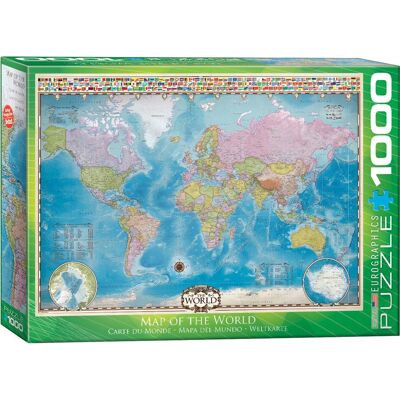Eurographics Světová mapa 1000-dílná skládačka Eurographics Světová mapa 1000-dílná skládačka