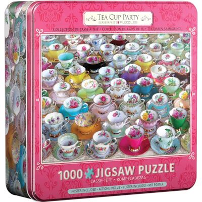 Eurographics Puzzle v Plechovém Boxu Sbírka Čajových Šálků - 1000 Kusů Eurographics Puzzle v Plechovém Boxu Sbírka Čajových Šálků - 1000 Kusů