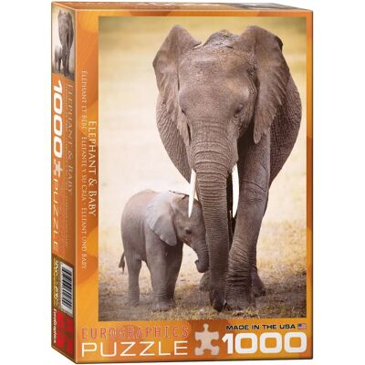 Eurographics Slon a Miminko 1000 dílků Puzzle - Zvířata Eurographics Slon a Miminko 1000 dílků Puzzle - Zvířata
