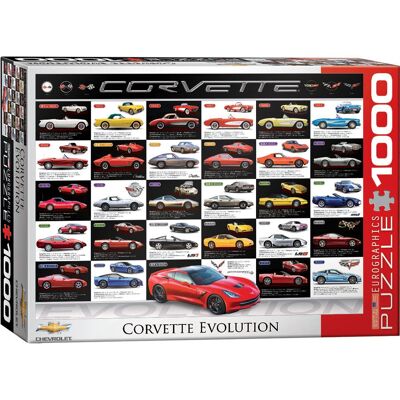 Eurographics Evoluce Corvette 1000 dílků Puzzle - Vozidla Eurographics Evoluce Corvette 1000 dílků Puzzle - Vozidla