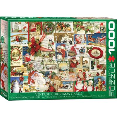 Puzzle Cartes de Noël Vintage Eurographics 1000 pièces - Puzzle - Publicité Puzzle Cartes de Noël Vintage Eurographics 1000 pièces - Puzzle - Publicité