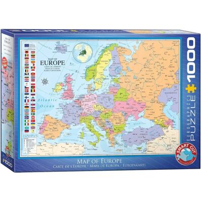 Eurographics Map of Europe 1000 Pc Puzzle - Geographical Challenge Eurographics Map of Europe 1000 Pc Puzzle - Geographical Challenge