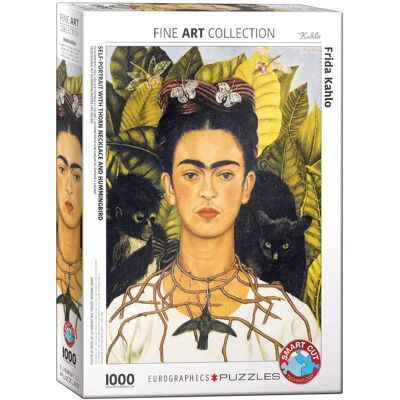 Eurographics Puzzel Zelfportret met Dorrelketting en Kolibrie 1000 Stukjes Eurographics Puzzel Zelfportret met Dorrelketting en Kolibrie 1000 Stukjes